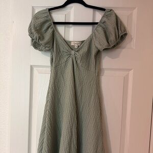 Green mini dress